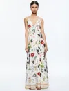 Alice And Olivia Karolina Paneled Halter Maxi Dress In Blush Kiss Vanilla