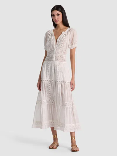 Alice And Olivia Kathryn Midi Shirt Dress In White