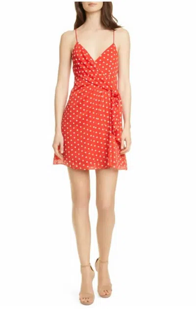 Alice And Olivia Katie Tie Wrap Mini Dress In Red