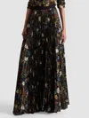 Alice And Olivia Katz Pleated Maxi Skirt In Black