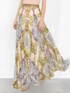 Alice And Olivia Acanthus Print Maxi Skirt In Day Dreamer