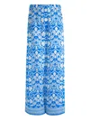 Alice And Olivia Keegan Pull On Wide Leg Pants Soiree True Blue