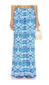 Alice And Olivia Keegan Pull On Wide Leg Pants Soiree True Blue In Blue