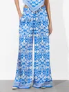Alice And Olivia Keegan Pull On Wide Leg Pants Soiree True Blue