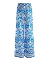 Alice And Olivia Keegan Pull On Wide Leg Pants Soiree True Blue