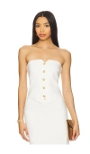 Alice And Olivia Kelcey Vest Top In White
