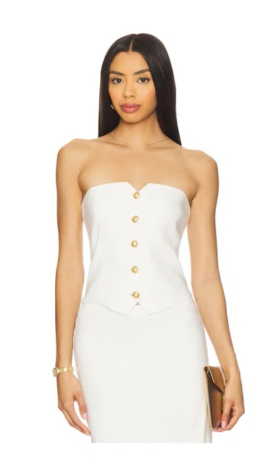 Alice And Olivia Kelcey Vest Top In White