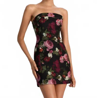 Alice And Olivia Kelly Square Bust Mini Dress In Be Still In Multi