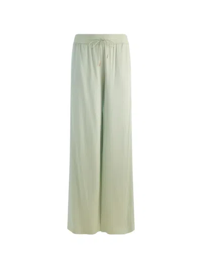 Alice + Olivia Kenley Side-slit Drawstring Palazzo Pants In Multi