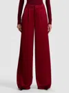 Alice And Olivia Kennedy Pleated Wide Leg Pants In Red