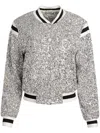 Alice And Olivia Keri Bomber Jacket In Silber