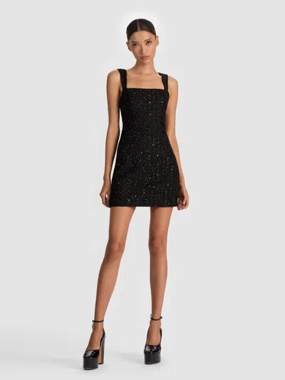 Alice And Olivia Keria Fitted Mini Dress In Black