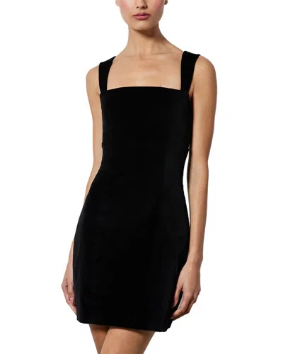 Alice And Olivia Keria Velvet Mini Dress In Black
