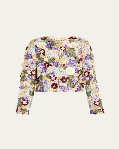 ALICE AND OLIVIA KIDMAN BOXY EMBELLISHED JACKET