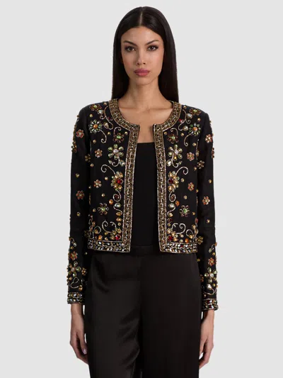 Alice And Olivia Kidman Embellished Jacket In Black