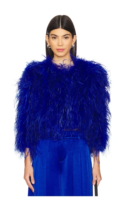 ALICE AND OLIVIA KIDMAN FEATHER JACKET