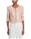Alice And Olivia Kidman Sequin Embellished Jacket In Pearl Blush In Brown