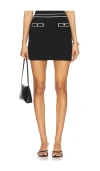 Alice And Olivia Alice + Olivia Cotton Mini Skirt In Black