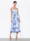 Alice And Olivia Kiro Slip Dress In Scroll Symphony