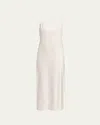 Alice And Olivia Kiro V-neck Slip Dress In Zumi High Nk Maxi Dress W Slit
