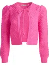 Alice And Olivia Kitty Cardigan In Pink