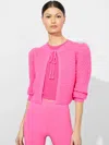 Alice And Olivia Kitty Cardigan In Wild Pink