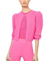Alice And Olivia Kitty Cardigan In Wild Pink