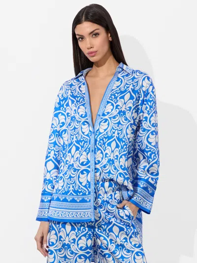 ALICE AND OLIVIA KIVA OVERSIZED PAJAMA SHIRT