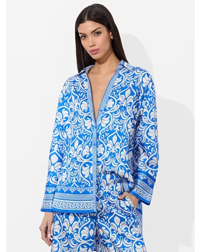 ALICE AND OLIVIA ALICE AND OLIVIA KIVA PRINTED OVERSIZED PAJAMA SHIRT