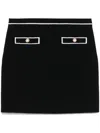 Alice And Olivia Alice + Olivia Cotton Mini Skirt In Black