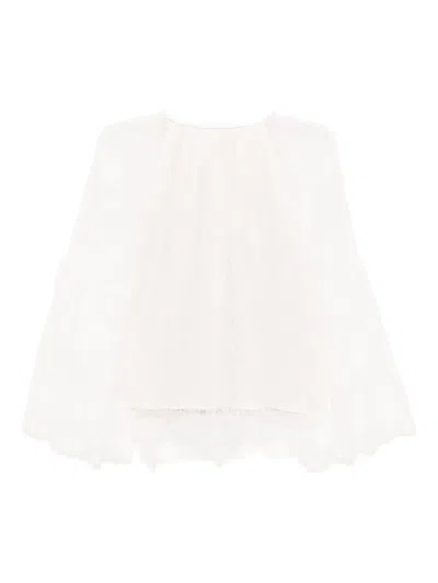 Alice And Olivia Lace-detail Blouse In Neutral
