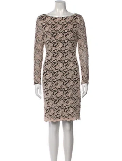 Pre-owned Alice And Olivia Lace Mini Dress In Neutral