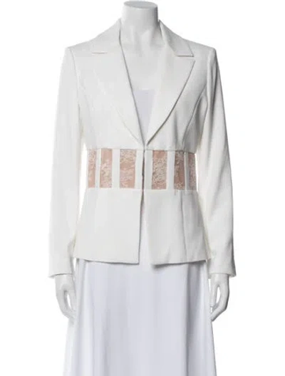 Pre-owned Alice And Olivia Lace Pattern Blazer In Neutral