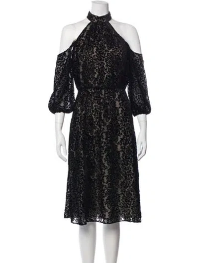 Pre-owned Alice And Olivia Lace Pattern Midi Length Dress In Multi