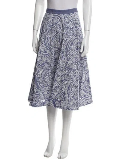 Pre-owned Alice And Olivia Lace Pattern Midi Length Skirt In Multi