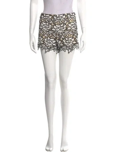 Pre-owned Alice And Olivia Lace Pattern Mini Shorts