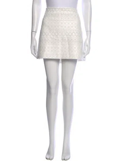 Pre-owned Alice And Olivia Lace Pattern Mini Skirt