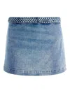 Alice And Olivia Lakelyn Denim Skort In Blue