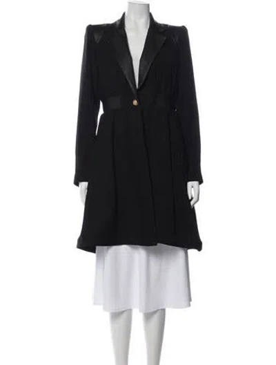 Pre-owned Alice And Olivia Lamb Leather Coat In Blue