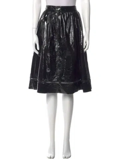 Pre-owned Alice And Olivia Lamb Leather Knee-length Skirt In Multi