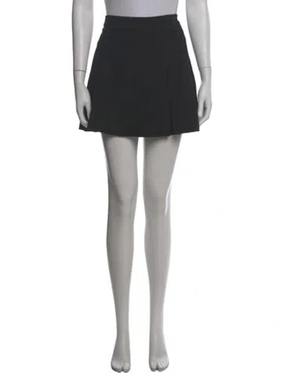 Pre-owned Alice And Olivia Lamb Leather Mini Skirt In Gray