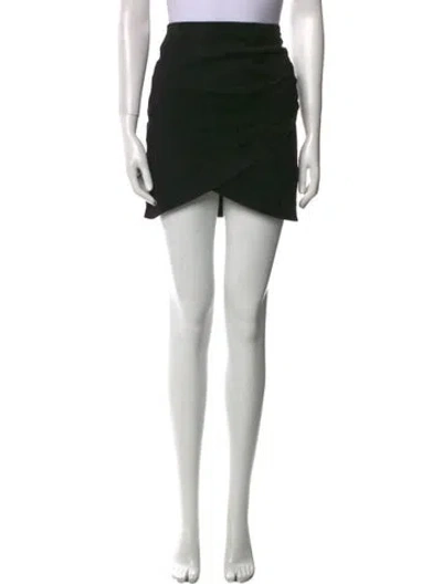 Pre-owned Alice And Olivia Lamb Leather Mini Skirt W/ Tags In Black