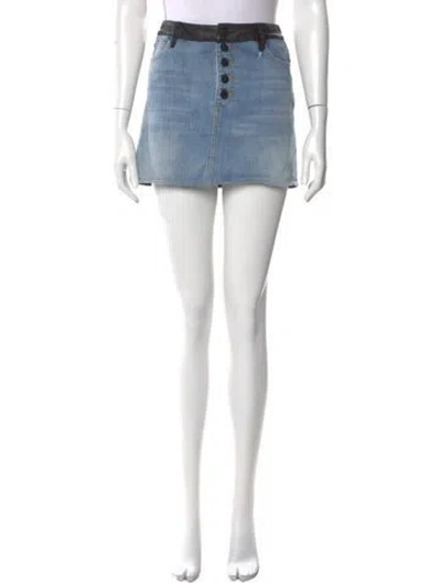 Pre-owned Alice And Olivia Lambskin Mini Skirt In Multi