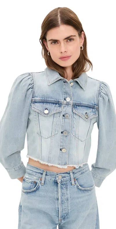 Alice And Olivia Lana Denim Jacket Rockstar Blue