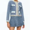 Alice And Olivia Landon Cropped Jacket In Avery In Multi