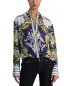 Alice And Olivia Lane Oversized Button-front Blouse In Multi