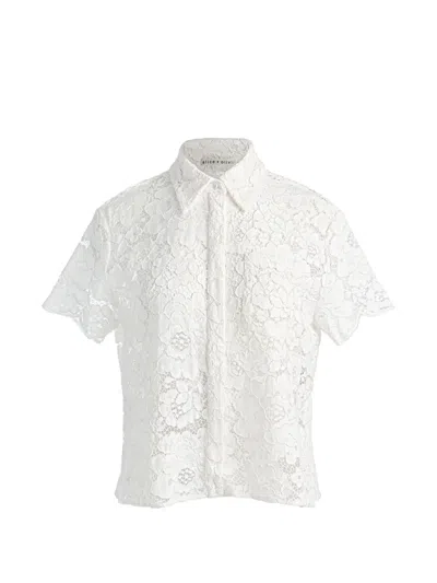 Alice And Olivia Lane Lace-embroidered Shirt In Multi