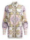 Alice And Olivia Lane Oversized Button Down In Pink
