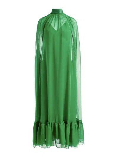 Alice And Olivia Lanelle Long Dress In Green