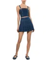 Alice And Olivia Lanna Denim Skirt In Multi